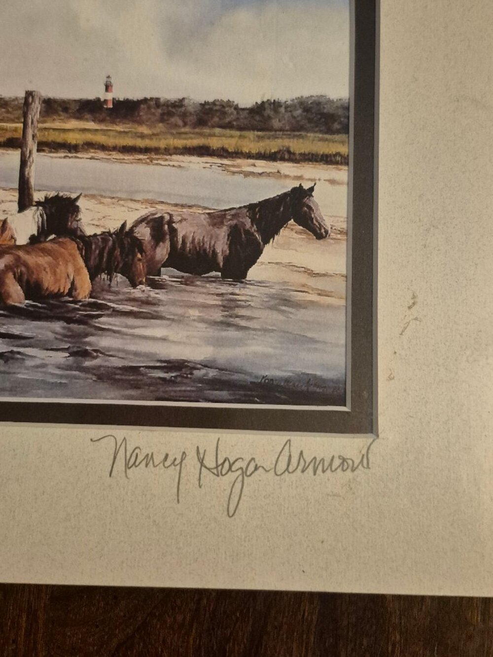 Signed Print by Nancy Hogan Armour. Matted. - Picture 3 of 3